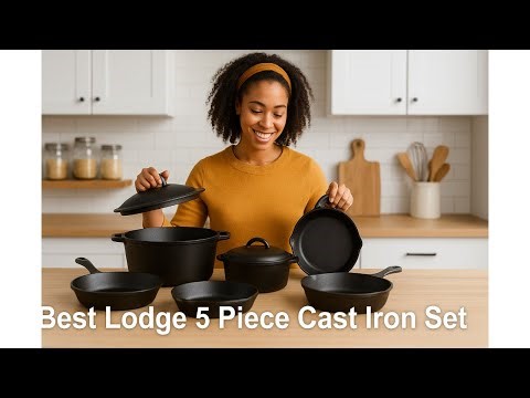 🍳 Lodge Seasoned Cast Iron | Best Lodge 5 Piece Cast Iron Set 🍳