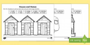 Houses and Homes Addition to 10 Colour by Number