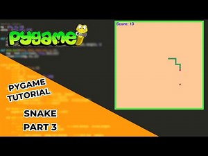 PyGame Snake Beginner Tutorial in Python - PART 3 | ADDING FOOD!