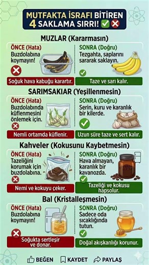 MUTFAKTA HAYAT KURTARAN BİLGİLER #shorts #mutfaksırları #pratikbilgiler #muzsaklama #mutfaktüyoları