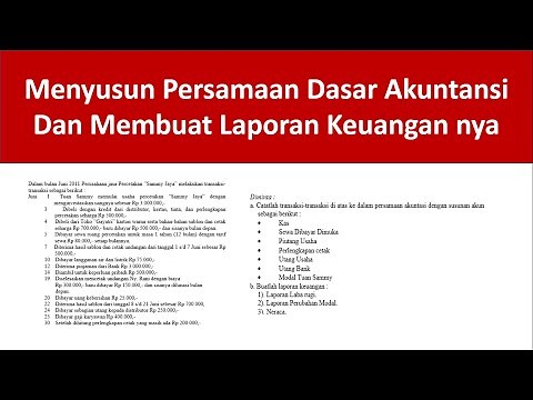 Menyusun Persamaan dasar Akuntansi dan Laporan Keuangan nya