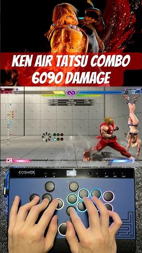 🔥Ken Air Tatsu Combo 6090 ケン 空タツコン 6090 Street Fighter 6 #streetfighter6 #sf6 #ストリートファイター6 #sf6ken