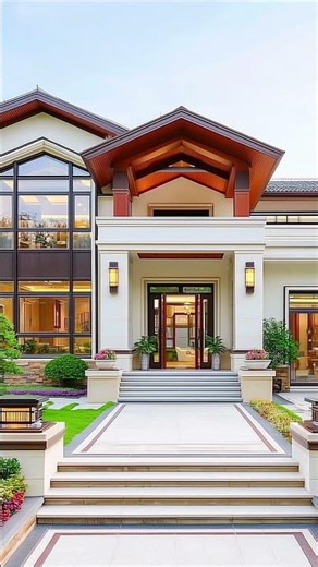 Elegant Two-Story House Design with a Luxurious Modern Exterior #dreamhome #housedesign
