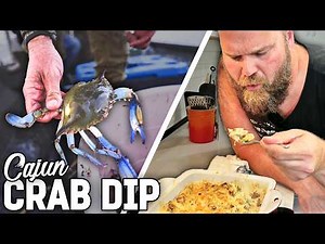 Making the BEST Cajun crab dip with Louisiana Blue Crabs