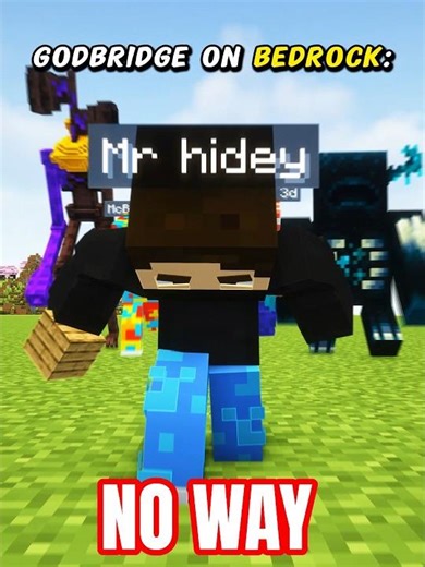 Minecraft But GODBRIDGE on Java vs Bedrock #shorts