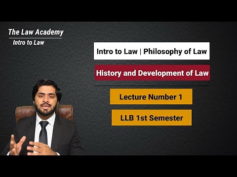 Introduction to Law | LLB 1st Semester online Course | Lecture 1 by The Law Academy