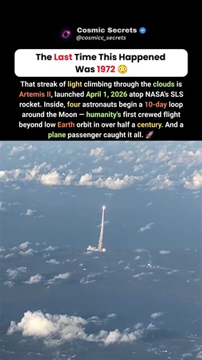 A Plane Passenger Caught The Artemis II Launch! 🚀 #nasa #space #artemis #trending #viral #shorts