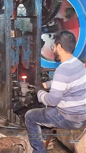 Power Machine Finishing: Hot Forging Process for Tractor Shafts #shorts #satisfying