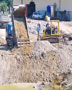 Part 10 - Industrial Land Development Process by Komatsu D31PX Bulldozer and Dump Truck Team #bulldozer #caterpillar #reelsusa #heavyequipment #construction #earthmoving | Arpunk