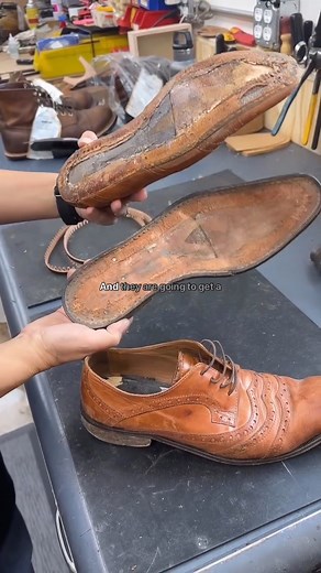 273K views · 1.2K reactions | Stay tuned for the finished result of this very special pair of men’s dress shoes! • • #cobbler #shoerepair #leathershoerepair #leatherrepair #georgesshoerepair #minnesotashoerepair #mensdressshoerepair #dressshoerepairmn | George's Shoe Store & Repair | Facebook