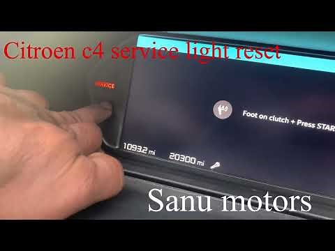 C4 service light - How to reset oil service light on Citroen c4 (2014 to 2019)