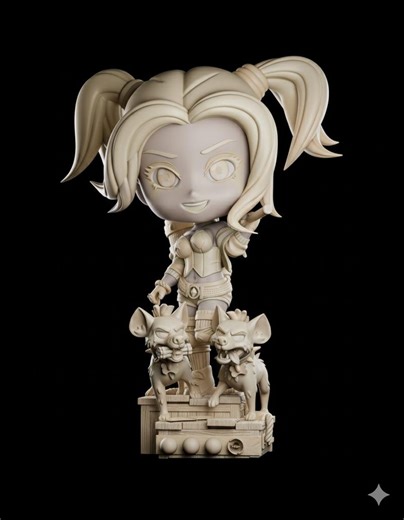 Harley Quinn Chibi STL File, DC 3D Printable Cute Supervillain Figure - Etsy