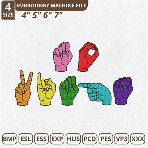 No Kings Hand Sign Embroidery File, Protest Hand Gesture Design, Machine Embroidery Pattern - Etsy