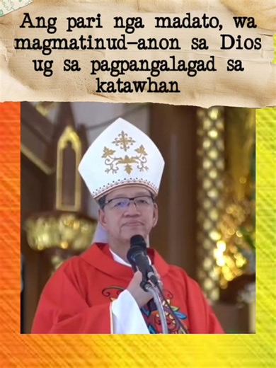 "Ang pari nga na-dato, posibling wa magmatinud-anon sa pag-alagad" Cebu Archbishop Abet Uy. #hilightseveryonefollowers2025 #highlightseveryonefollowers2025シ゚viralfbreelsfypシ゚viral #highlightsシ゚ #virslreelsfb #viralreelschallenge #highlighteveryone #viralvideochallenge #viralchallenge #highlight #fblifestyle | Katoliko'ng Bisaya
