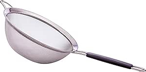 LiveFresh Premium Quality Fine Mesh Stainless Steel Strainer Colander - 7-5/8 Inch - Sift, Sieve & Strain Quinoa, Rice, Flour, Pasta and More with the Strongest and Most Reliable Large Sieve Available - SAVE 55+%