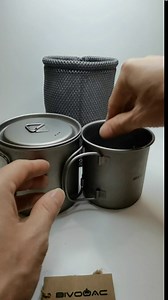 BIVOUAC 900ml Titanium Pot With Lid Titanium Cup titanium camping cookware Camp Pot Titanium Coffee Cup Backpacking