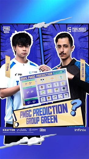 PUBG MOBILE Esports Pakistan on Instagram: "Group Green predictions are IN! 🔮 R8 and TT dominated the Gauntlet, but how do their Group Green predictions stack up? 🎮 Download now: https://pubgmobile.go.link/25pmgc #PUBGMOBILE #PUBGMESPORTS #PMGC #PMGC2025"