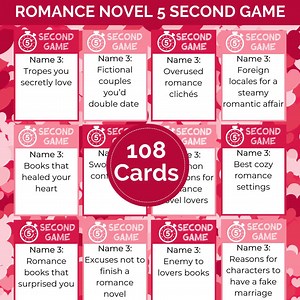 Printable Romance Novel Tropes 5 Second Game, Spicy Book Club Icebreaker Activity - Etsy Australia