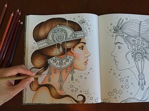 HOW I COLOR SKIN & HAIR | Dagdrömmar Coloring Book | Coloring With Colored Pencils
