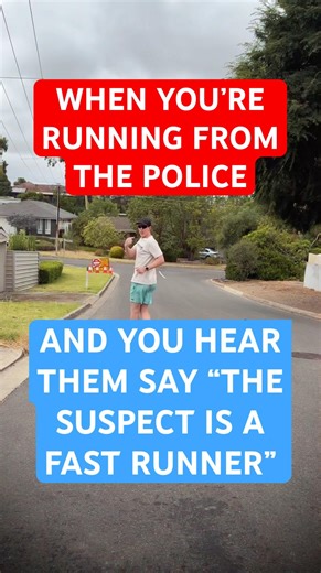 Running From the Police… Until They Call Me Fast 😂 #Running #Funny #Memes