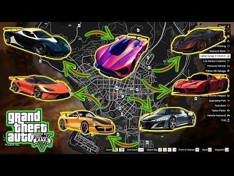 GTA 5 - All New Story Mode Rare Cars Locations 2024 (XBOX,PC,PS4,PS5)