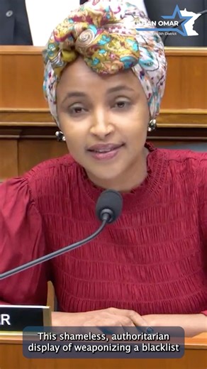 Ilhan Omar on Instagram: "The Trump Administration is using Canary Mission, an anonymous site that blacklists and doxxes individuals, to target dissenting students with deportation for exercising their First Amendment right of free speech. This shameless, authoritarian display is a page right out of the McCarthy playbook."