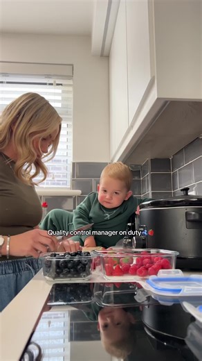 My quality control manager🫐🍓🙈 Found so many cute videos in my drafts that I didn’t get round to posting! #boymum #mumlife #firsttimemama #mumtiktok #boymama