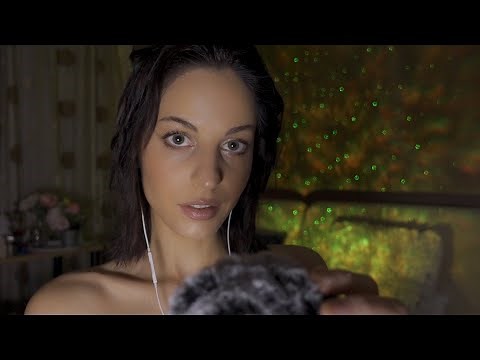 ASMR Soft Whispering with Fluffy Mic to relax you 💚💚