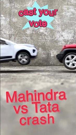 Tata nexon vs Mahindra Thar Diecast car crash test #satisfying #tharlover #tatamotors