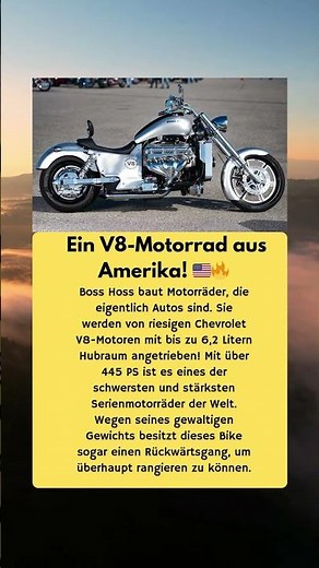 Boss Hoss: Das Motorrad mit V8-Automotor 🏗️🏍️