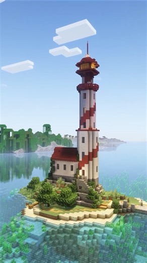 S01E07 Lighthouse build - Seafarer's Sentinel #SS189 #minecraft #minecraftbuilding #gaming #mcyt