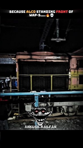 “WAP-5 AFRAID From ALCO at Vereval Jn 😎🔥💀” Alco Is Beast ⚡#indianrailways #train #Wdg3a #shorts