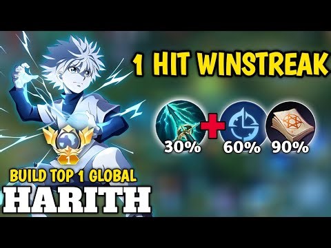 TOP 1 GLOBAL HARITH NEW BEST 1 HIT BUILD & TUTORIAL NO COOLDOWN 2026 - MLBB