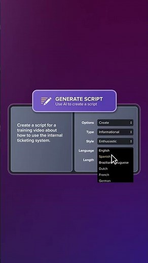 Camtasia's Generate Script