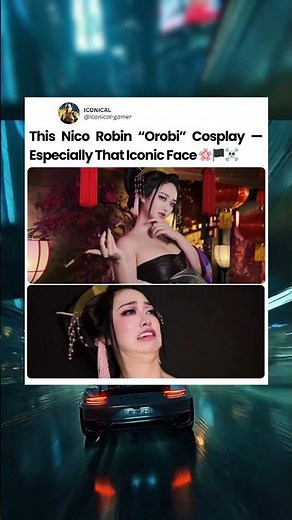 Fans Love This Nico Robin “Orobi” Cosplay — Especially That Iconic Face 🌸🏴‍☠️ #onepiece