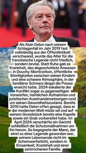 Alain Delon: Zwischen Legende, Krankheit und Familienkonflikt am Lebensende
