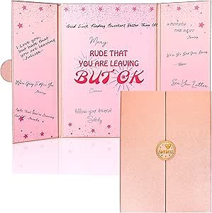 InnoBeta Farewell Gifts for Coworkers, Ballpoint Pen Set of 4, Coworker Leaving Goodbye gifts for women, Cool Funny New Job Presents for Birthday, Christmas - Support - Gold