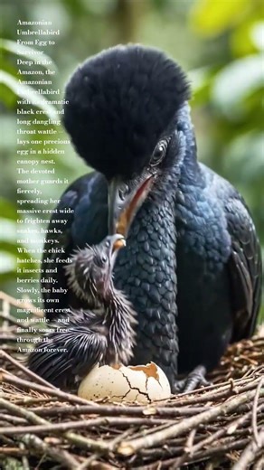 Amazonian Umbrellabird From Egg to Survivor#Umbrellabird #wildlife #documentary