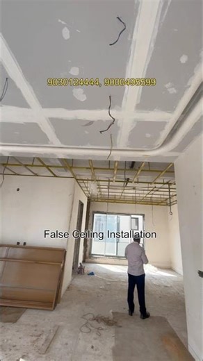 False Ceiling Installation in Hyderabad | Villa Interior Execution by 4inch Studio