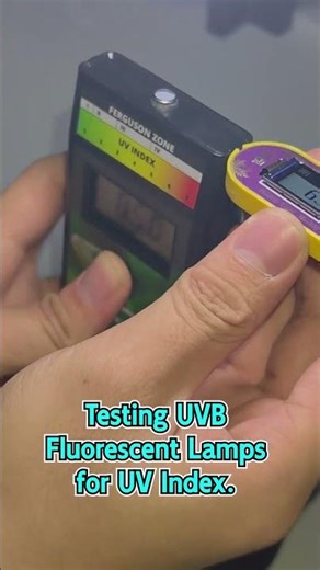 For UVB fluorescent lamp,UV Index tested by Solarmeter Model 6.5R is 5,while ClariVora XY180 is 2.5