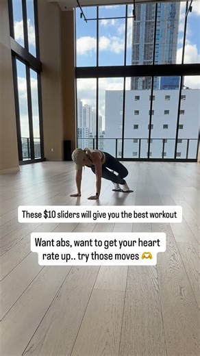 Jenny Jones | No expensive gym..these $10 dollar sliders will become your best friend 😀 #sliders #abs #exercise #movement #workout #biohack #biohacking | Instagram
