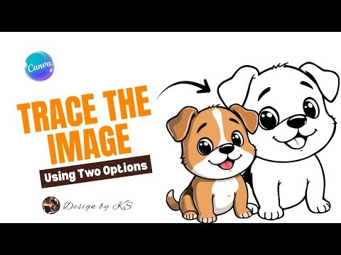 How to Trace an Image using Two Options in Canva | Easy Canva Tutorial