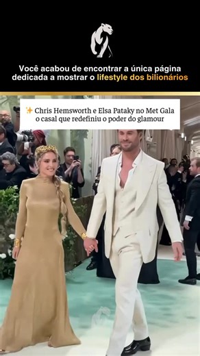 Custo Leal | Luxo | Lifestyle on Instagram: "🥂𓃮Siga @custoleal e veja o que é luxo de verdade!! 🎩 Chris Hemsworth, em sua estreia como co-anfitrião do evento, surgiu em um terno creme impecável da Tom Ford, unindo sofisticação e leveza. Já Elsa Pataky roubou os flashes com um vestido dourado de mangas longas, adornado com uma coroa reluzente e detalhes inspirados na mitologia grega — um verdadeiro tributo ao tema da noite, “Sleeping Beauties: Reawakening Fashion”. 💫 Juntos, subiram as escada