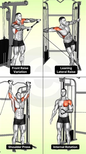 Endomondo | Want shoulders that turn heads? 🔥 Try these 4 cable moves for strength & definition: ✅ Cable Standing Front Raise ✅ Cable Leaning Lateral... | Instagram