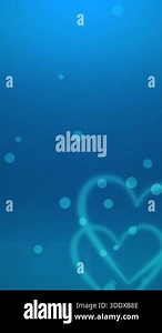 Neon Blue Heart Bokeh Over Deep Teal Background, Dating App UI Backdrop, Luminous Glowing Outlines And Floating Dots, Cool Modern Stock Video Footage - Alamy