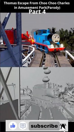Part 4-Thomas Escape From Choo Choo Charles in Amusement Park(Parody) #choochoocharlesandthomas