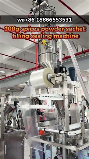 50 100g spices powder sachet filling sealing#machine #factory #packagingmachine #powder