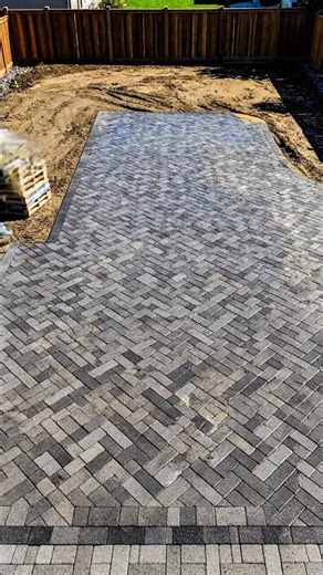 Watch This Backyard Transformation... The Pattern is Perfect!#Landscaping#OutdoorLiving#Construction