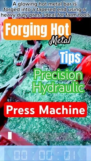 Forging Hot Metal Tips with Precision Hydraulic Press Machine