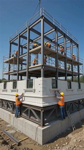 Building an UPSIDE-DOWN House 🙃🏠 #impossiblebuilds #upsidedownhouse #construction #architecture